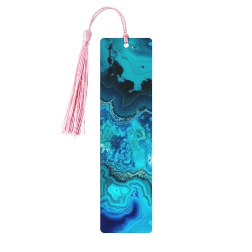 Helles Aqua Blau Türkis Holz Lesezeichen Handgemachte Doppelseitig Bedruckte Lesezeichen Seitenmarkierungen mit Rosa Quasten Buchzubehör Geschenk für Buchliebhaber Frauen Männer Helles Aqua Blau Türkis Holz Lesezeichen Handgemachte Doppelseitig Bedruckte Lesezeichen Seitenmarkierungen mit Rosa Quasten Buchzubehör Geschenk für Buchliebhaber Frauen Männer von GDSHJKLW
