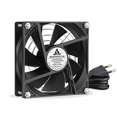 AC EC 220V Lüfter 92mm Lüfter 92 x 25mm 240V Lüfter Dual Kugellager 92mm Axial Lüfter 92mm Gehäuselüfter 2400 U/min Bürstenlos Kühlung Lüfter für pc Lüfteraustausch Computer Lüfter von GDSTIME