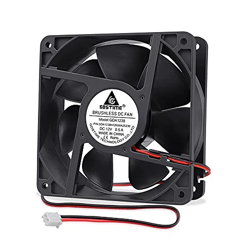 GDSTIME 120mm Gehäuselüfter 120 x 38mm Lüfter 12CM Computerlüfter 12038 bürstenloser Lüfter 12V PC Lüfter 3000 U/min für Router Spielkonsole TV Box GDSTIME 120mm Gehäuselüfter 120 x 38mm Lüfter 12CM Computerlüfter 12038 bürstenloser Lüfter 12V PC Lüfter 3000 U/min für Router Spielkonsole TV Box von GDSTIME