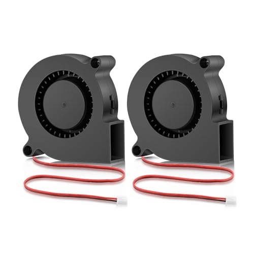 GDSTIME 2 Stück 5015 24V Gebläse Lüfter 50x50x15 Radial Lüfter 24V Turbinen Turbo 50mm Kühlung Ventilator 4000 U/min 5CM von GDSTIME