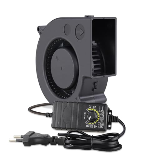 GDSTIME 220V Gebläse Lüfter 230V Turbinen Turbo 9733 Radiallüfter 97 x 33mm Radialventilator mit Geschwindigkeit Kontrolle DC 3V -12V für Lüfteraustausch Belüftung Auspuff von GDSTIME