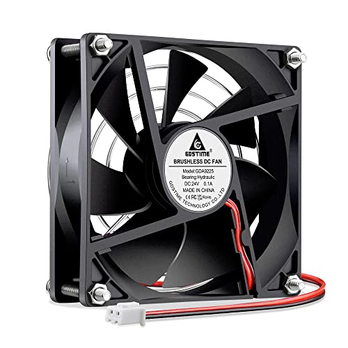 GDSTIME 24V Computer lüfter 92mm Gehäuselüfter 92mm Lüfter 9CM PC Lüfter DC 24V bürstenloser 2000 U/min für TV Box Spielkonsole Router Empfänger Projektor von GDSTIME