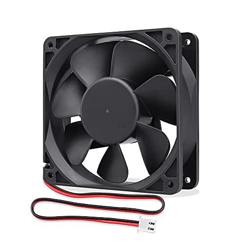 GDSTIME 24V Lüfter 120mm PC Computer lüfter 120 x 38mm Gehäuselüfter 12038 bürstenloser Lüfter 12CM PC-Gehäuse 3000 U/min für PSU Verstärker Projektor Spielkonsole TV Box von GDSTIME