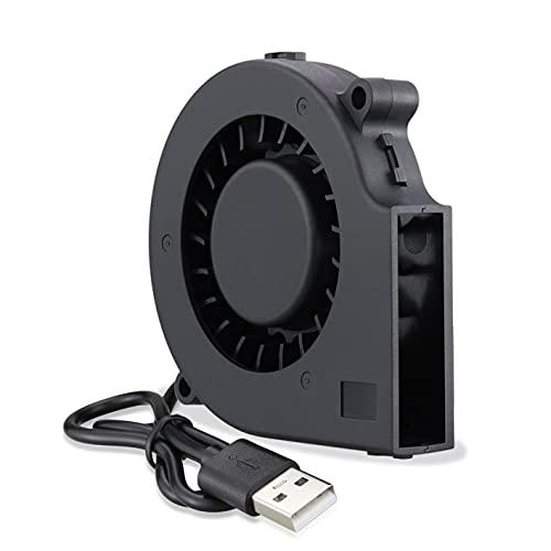 GDSTIME 75 x 15mm Lüfter 75mm x 15mm USB Gebläse Lüfter 75mm Radial USB Kühlung Gebläse Lüfter 75mm Turbo Gehäuselüfter Radialventilator für Lüfteraustausch Belüftung Auspuff von GDSTIME