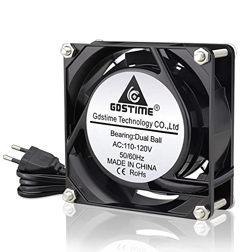 GDSTIME 80mm Lüfter 80 x 25mm 230V Lüfter Dual Kugellager 240V 80mm Lüfter AC 220V Kühlung Lüfter 8025 Axial Lüfter von GDSTIME