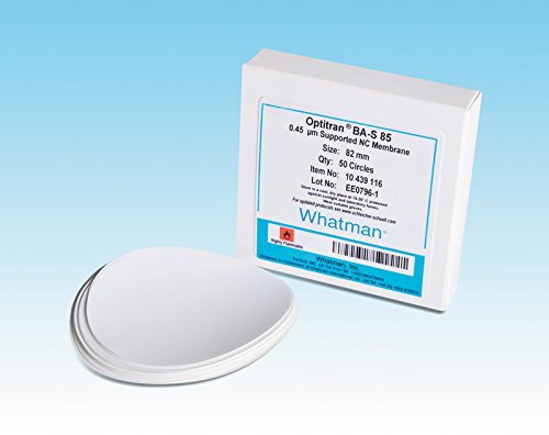 WHATMAN 34879 Membrane de blotting en nitrocellulose renforcée Optitran Modèle BA-S 85 0,45 µm, Disques 82 mm (Pack de 50) von GE Healthcare
