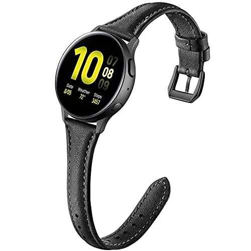 GEAK Lederarmbänder kompatibel mit Samsung Galaxy Watch 5 Band 40 mm 44 mm,Galaxy Watch 4 40 mm 44 mm, 20 mm Echtleder-Armbänder für Frauen und Mädchen, schwarz GEAK Lederarmbänder kompatibel mit Samsung Galaxy Watch 5 Band 40 mm 44 mm,Galaxy Watch 4 40 mm 44 mm, 20 mm Echtleder-Armbänder für Frauen und Mädchen, schwarz von GEAK