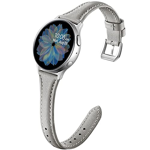 GEAK Schmales Band, kompatibel mit Samsung Galaxy Active 2 Uhr, 40 mm, 44 mm, 20 mm, Armband für Galaxy Watch 42 mm/Watch 3 41 mm/Active/Gear S2 Classic/Gear Bands für Damen und Mädchen, grau GEAK Schmales Band, kompatibel mit Samsung Galaxy Active 2 Uhr, 40 mm, 44 mm, 20 mm, Armband für Galaxy Watch 42 mm/Watch 3 41 mm/Active/Gear S2 Classic/Gear Bands für Damen und Mädchen, grau von GEAK