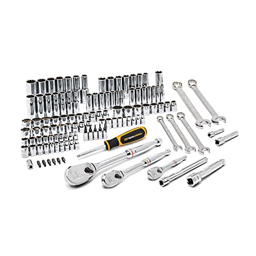 GearWrench 83001 SAE/Metrisches Sockel 118-teiliges Set, 1/10,2 cm X 3/20,3 cm X 1/5,1 cm von GEARWRENCH
