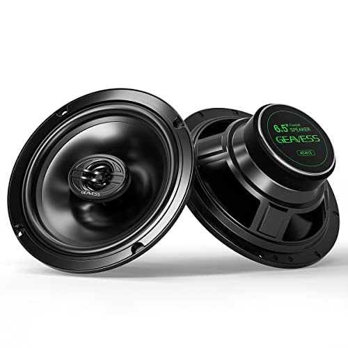 GEAVESS 6,5 Zoll Auto Lautsprecher 2-Wege Full Range Koaxial Auto Audio Lautsprecher mit Tieftöner und Hochtöner, 2 Stück von GEAVESS