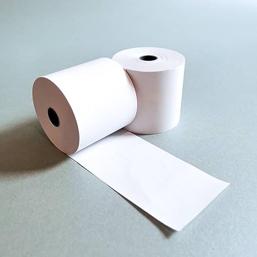 Gebongt24 40x Thermorollen BPA frei | Maße 80mm x 80mm x 12mm | Flächengewicht 48g/m² Papier, 80m lang | Kern-Ø 12 mm | blanko, ohne Rückseitendruck in weiß | FSC zertifiziert von GEBONGT24