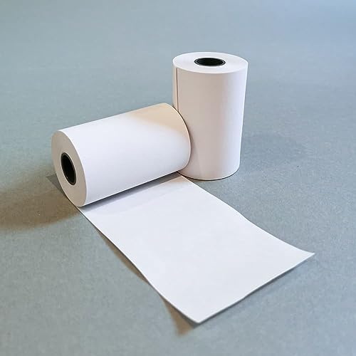 Gebongt24 50x Thermorollen BPA frei | Maße 57mm x 40mm x 12mm | Flächengewicht 48g/m² Papier, 18m lang | Kern-Ø 12 mm | blanko, ohne Rückseitendruck in weiß | FSC zertifiziert von GEBONGT24