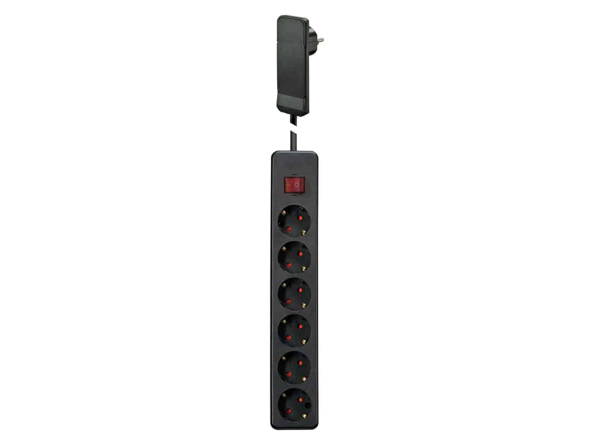 GEBRO Steckdosenleiste 105670, 6-fach, mit Flachstecker FlatPlug u. Schalter, schwarz GEBRO Steckdosenleiste 105670, 6-fach, mit Flachstecker FlatPlug u. Schalter, schwarz von GEBRO