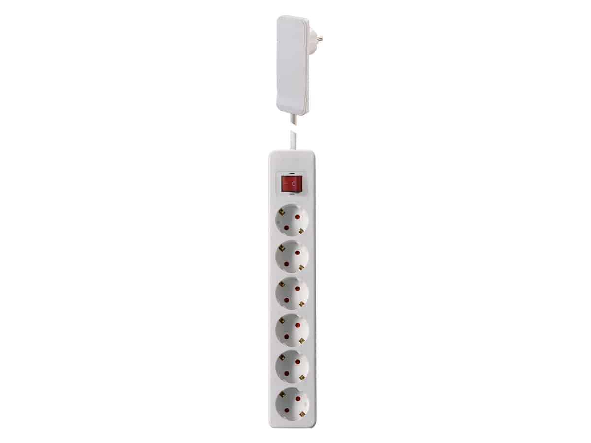 GEBRO Steckdosenleiste 105671, 6-fach, mit Flachstecker FlatPlug u. Schalter, weiß GEBRO Steckdosenleiste 105671, 6-fach, mit Flachstecker FlatPlug u. Schalter, weiß von GEBRO