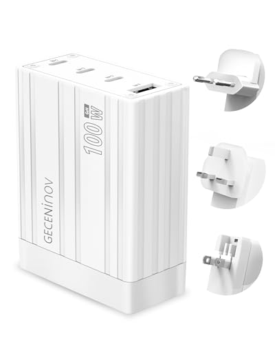 100 W USB C Schnellladegerät, 4 Port GaN Laptop Ladegerät mit EU, UK und US Stecker, kompatibel mit MacBook Pro/Air, Pixelbook, ThinkPad, iPhone 16/Pro/15/14, XPS, iPad Pro, Galaxy S24 und mehr 100 W USB C Schnellladegerät, 4 Port GaN Laptop Ladegerät mit EU, UK und US Stecker, kompatibel mit MacBook Pro/Air, Pixelbook, ThinkPad, iPhone 16/Pro/15/14, XPS, iPad Pro, Galaxy S24 und mehr von GECENinov