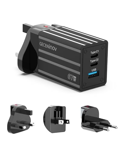 67W USB C Charger, 65W USB C Fast Travel Charger with EU UK US Plug, PD3.0 Charge Power Supply, PPS Adapter Compatible with MacBook Pro Air, iPad, iPhone 16 Pro/15, Galaxy S24, Pixel, Steam Deck 67W USB C Charger, 65W USB C Fast Travel Charger with EU UK US Plug, PD3.0 Charge Power Supply, PPS Adapter Compatible with MacBook Pro Air, iPad, iPhone 16 Pro/15, Galaxy S24, Pixel, Steam Deck von GECENinov