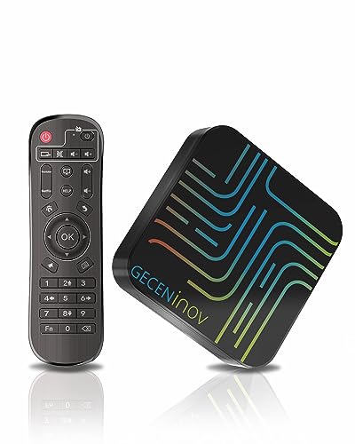 Android 10.0 TV-Box, Allwinner H616 Android Smart TV Box 4 GB RAM 32 GB ROM Quad Core Cortex-A53 CPU TV Box unterstützt 6K 3D Auflösung 2,4 G/5 G WiFi BT 5.0 USB 2.0 von GECENinov