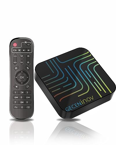 GECENinov Android TV Box, Smart TV Box 10.0, 2 GB RAM 16 GB ROM, hochauflösende 6K Streaming TV Box, TV Box mit H616 CPU, unterstützt 2,4 G/5 G Dual WLAN, Bluetooth 5.0 und 10/100 M Ethernet von GECENinov