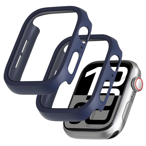 GEEDOOWIN 2 Stück [Nein Displayschutz] Schutzhülle für Apple Watch Series 10 42mm, Ultradünne Rundum Rahmen Stoßstange hülle, Schockfest Hart PC Gehäuse Schutz für iWatch 42mm zubehör, blau von GEEDOOWIN