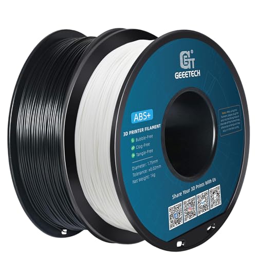GEEETECH ABS+ Filament Schwarz/Weiß, 2x1kg Spule für 3d Drucker GEEETECH ABS+ Filament Schwarz/Weiß, 2x1kg Spule für 3d Drucker von GEEETECH