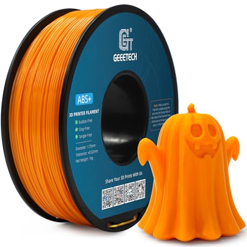 GEEETECH ABS+ Filament für 3D-Drucker, 1,75 mm, Orange, 3D-Druck-Filament, ABS, 1 kg, 1 Spule von GEEETECH