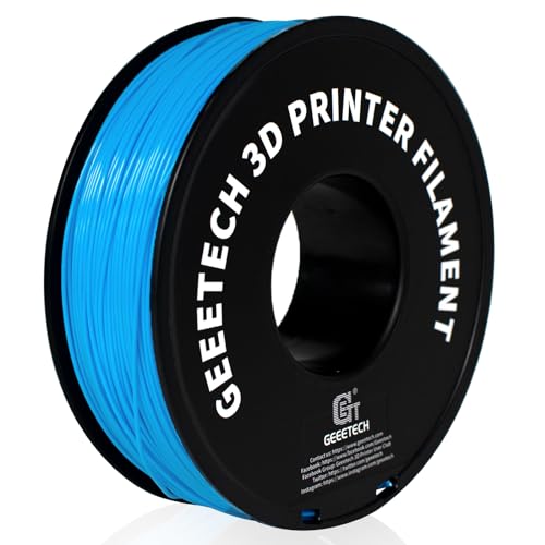 GEEETECH ABS+ Filament für 3D-Drucker 1,75 mm Wasserblau, 3D-Druckfilament ABS 1 KG 1 Spule von GEEETECH