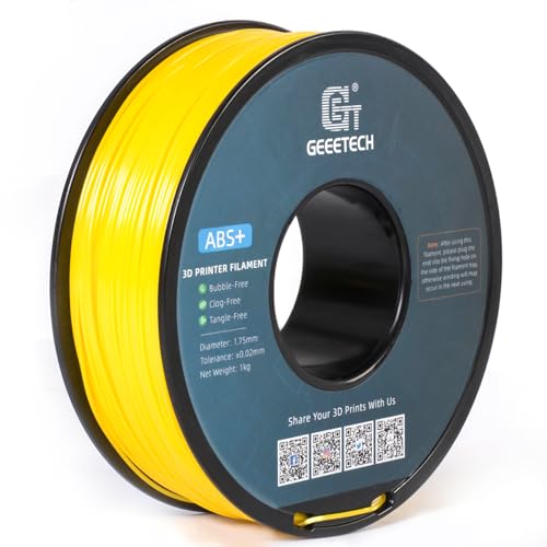 GEEETECH ABS+Filament für 3D-Drucker 1.75mm gelb, ABS 3D-Druck Filament 1KG 1 Spule GEEETECH ABS+Filament für 3D-Drucker 1.75mm gelb, ABS 3D-Druck Filament 1KG 1 Spule von GEEETECH