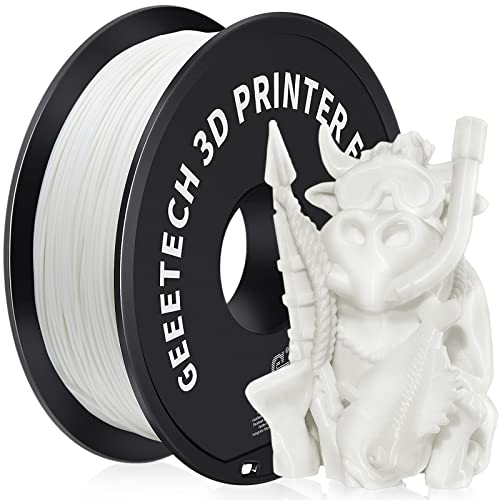 GEEETECH ABS Filament 1.75mm Weiß, Drucker 3d Filaments 1KG 1 Spool von GEEETECH