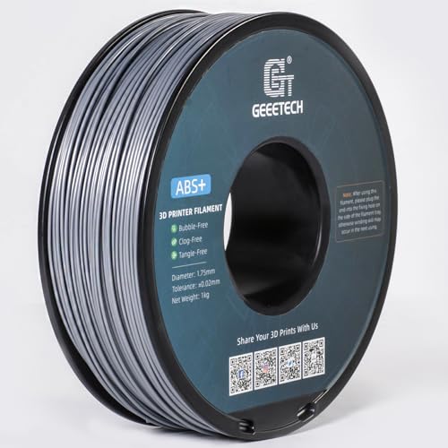 GEEETECH ABS+ Filament für 3D-Drucker 1,75 mm Silber, 3D-Druck filament ABS 1 KG 1 Spule von GEEETECH