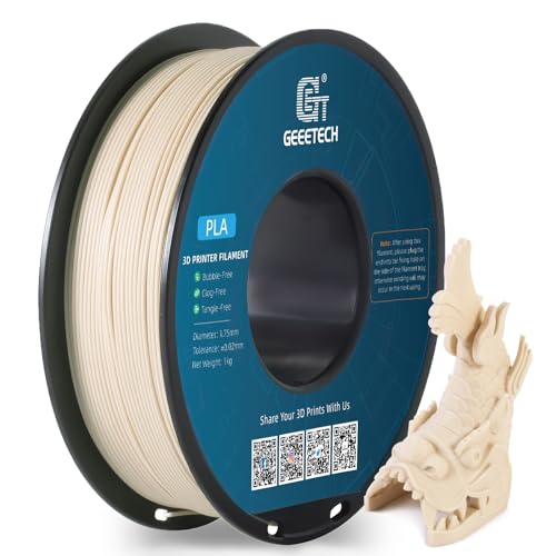 GEEETECH Filament PLA 1,75mm für 3D Drucker 1kg Spool, Holzpappel von GEEETECH