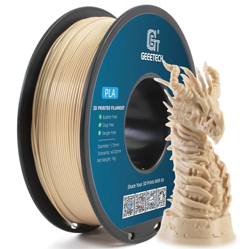GEEETECH Filament PLA 1.75mm, 3D Drucker PLA Filament 1kg Spool, Knochenweiß von GEEETECH