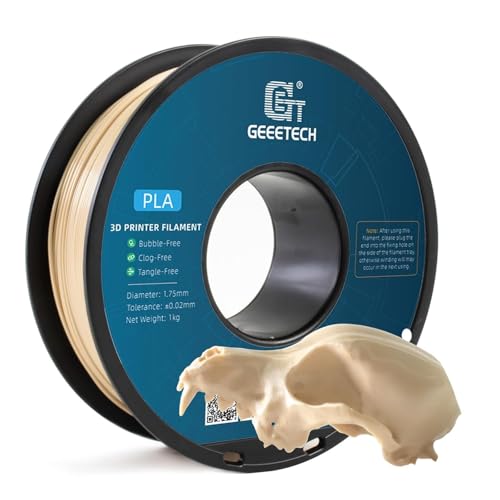 GEEETECH Filament PLA 1.75mm, 3D Drucker PLA Filament 1kg Spool, Knochenweiß von GEEETECH