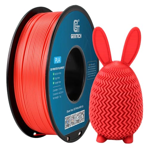 GEEETECH Filament PLA 1.75mm for 3D Drucker 1kg Spool, Rote von GEEETECH