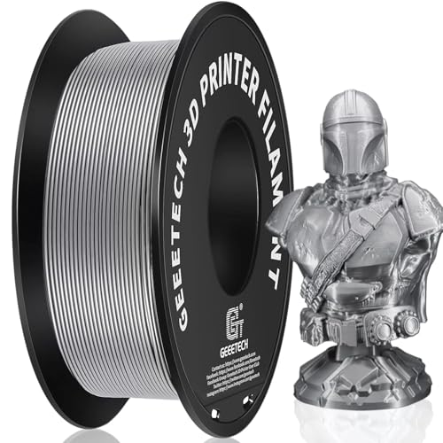 GEEETECH Filament PLA 1.75mm for 3D Drucker 1kg Spool, Silber von GEEETECH