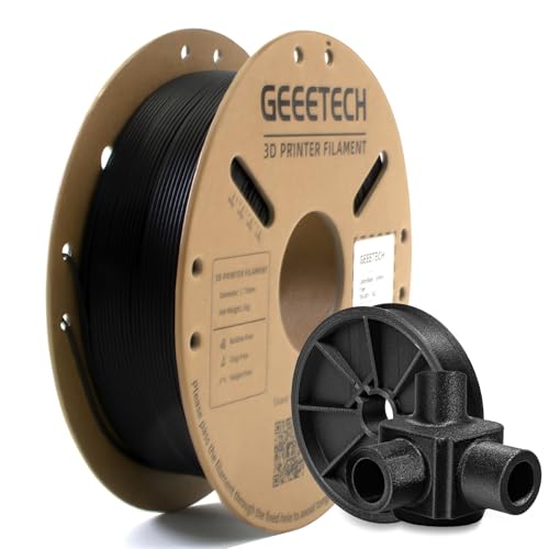 GEEETECH Kohlefaser PLA Filament, CF PLA Filament 1,75 +/- 0,02 mm, 1 kg Spule für 3D-Druck,Schwarz,Carbon Fibre pla von GEEETECH