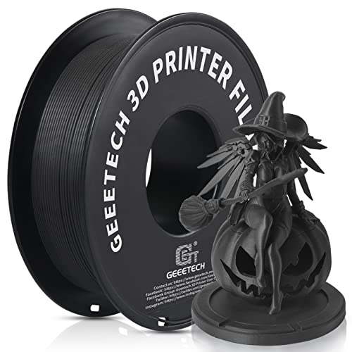 GEEETECH Matte PLA Filament, 3D-Drucker PLA Filament 1 kg Spule, Genauigkeit +/- 0,03 mm, Schwarz von GEEETECH