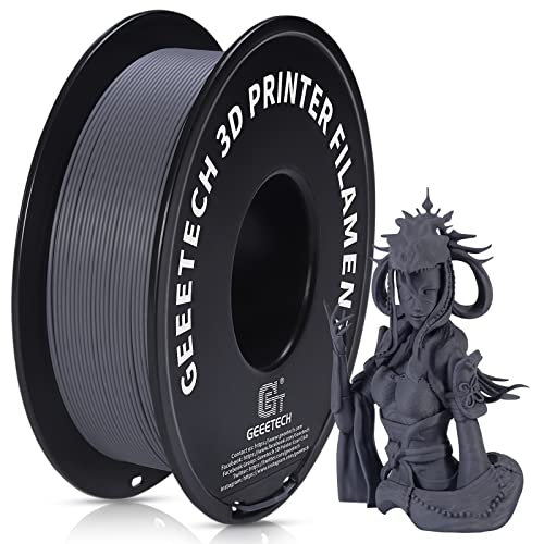 GEEETECH Matte PLA Filament, 3D Drucker PLA Filament 1kg Spool, Genauigkeit +/- 0,03mm, dunkelgrau von GEEETECH