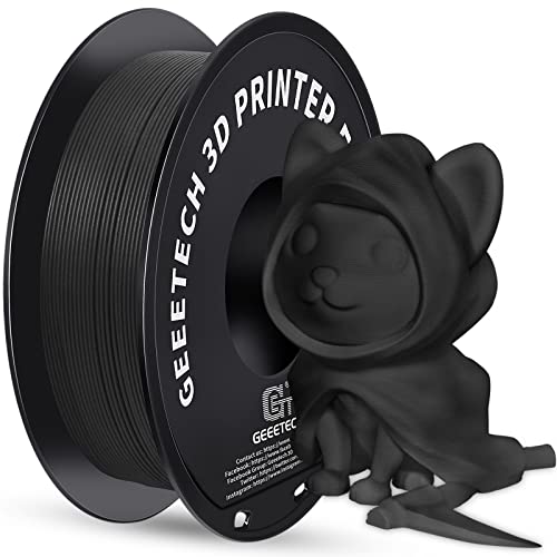 GEEETECH Matte PLA Filament 1,75mm für 3D Drucker 1kg Spool, Schwarz GEEETECH Matte PLA Filament 1,75mm für 3D Drucker 1kg Spool, Schwarz von GEEETECH