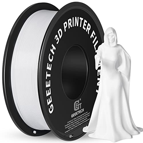 GEEETECH PLA-Filament, 1,75 mm, 3D-Drucker, PLA-Filament für 3D-Drucker, 1 kg Spool, Weiß von GEEETECH