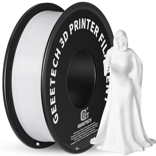 GEEETECH PLA-Filament, 1,75 mm, 3D-Drucker, PLA-Filament für 3D-Drucker, 1 kg Spool, Weiß von GEEETECH