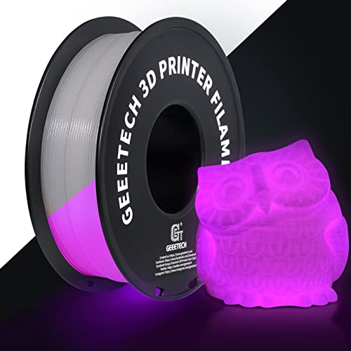 GEEETECH PLA Filament 1.75mm, Glows Rose in the Dark, 3D Drucker Filament 1kg Spool von GEEETECH