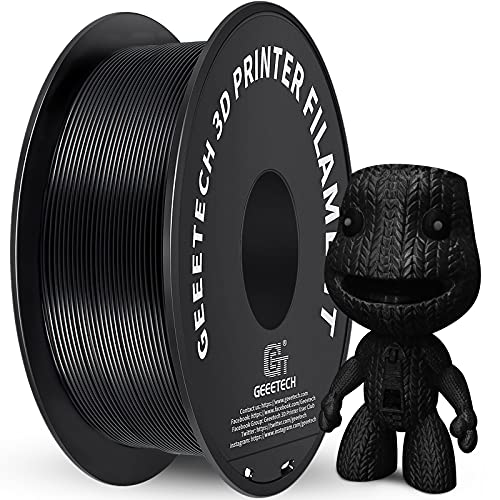 GEEETECH PLA Filament für 3D Drucker, 1,75mm,schwarz von GEEETECH