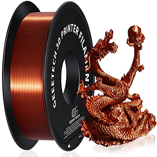 GEEETECH PLA filament 1.75mm Silk Copper, 3D Drucker Filament PLA 1kg Spool von GEEETECH