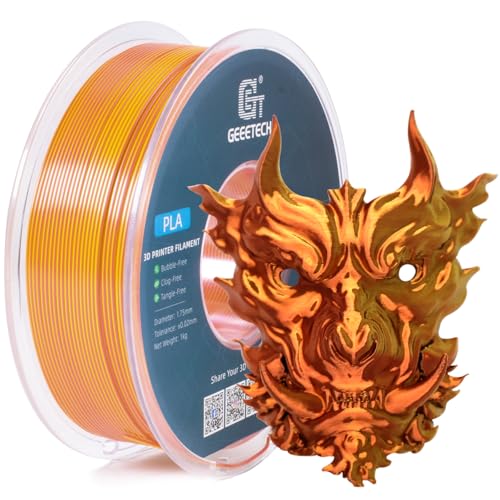 GEEETECH Silk Dual Color Filament 1,75mm,1KG/Spool für 3D Drucker, Silk Gold&Copper GEEETECH Silk Dual Color Filament 1,75mm,1KG/Spool für 3D Drucker, Silk Gold&Copper von GEEETECH