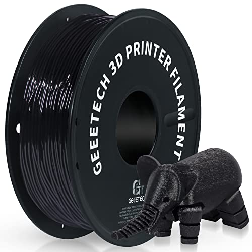 GEEETECH TPU Filament 1,75 mm +/- 0,02 mm für 3D Drucker, 1KG 1 Spool Schwarz von GEEETECH