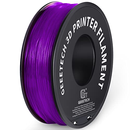 GEEETECH TPU filament 1,75mm Transparent Lila, Flexible 3D Drucker Filament 1kg 1 Spool von GEEETECH