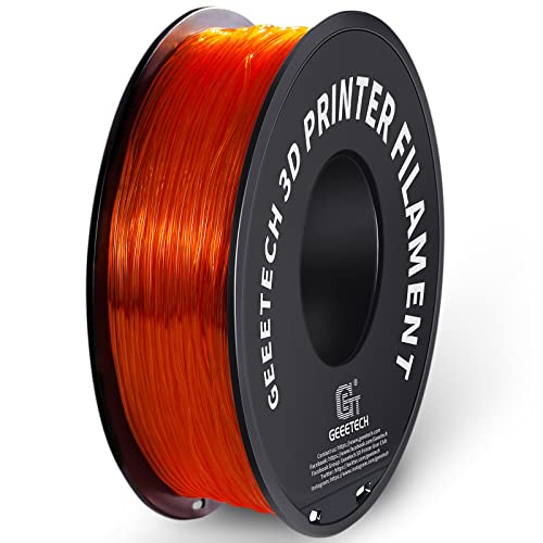 GEEETECH TPU filament 1,75mm Transparent Orange, Flexible 3D Drucker Filament 1kg 1 Spool von GEEETECH