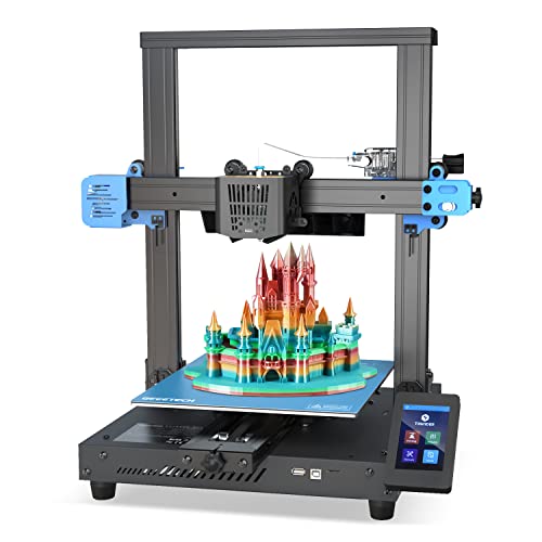 GEEETECH Thunder 3D Schnelldrucker Geschwindigkeit bis zu 300mm/s, X/Y-Achse mit Closed-Loop-Antrieb, mit effizienter Wärmeableitung,Dual Drive Gear Extrusion System, Multi Druckmodi von GEEETECH