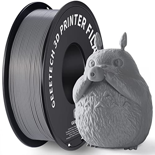 GEEETECH Upgrade PLA-Filament für 3D-Drucker 1,75 mm, 0,02 mm, New Grau, Spule 1 kg von GEEETECH