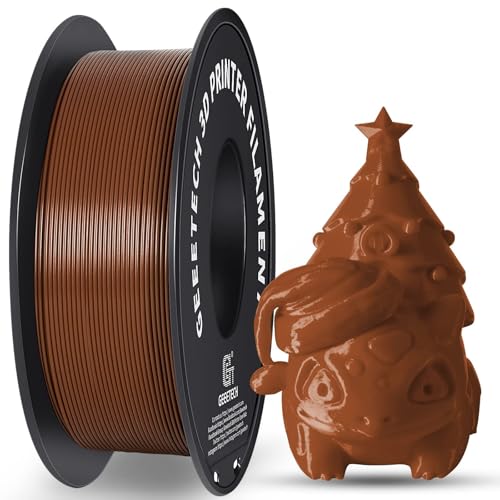 GEEETECH Upgrade PLA Filament für 3D Drucker 1,75mm +/- 0,02mm New Brown Spule 1kg von GEEETECH